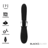 Vibratore con Stimolatore Clitoride Rotante BlackSilver Bunny