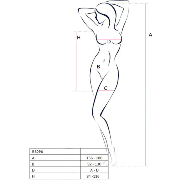 Bodystocking Nero a Rete Sonya Taglia Unica 3
