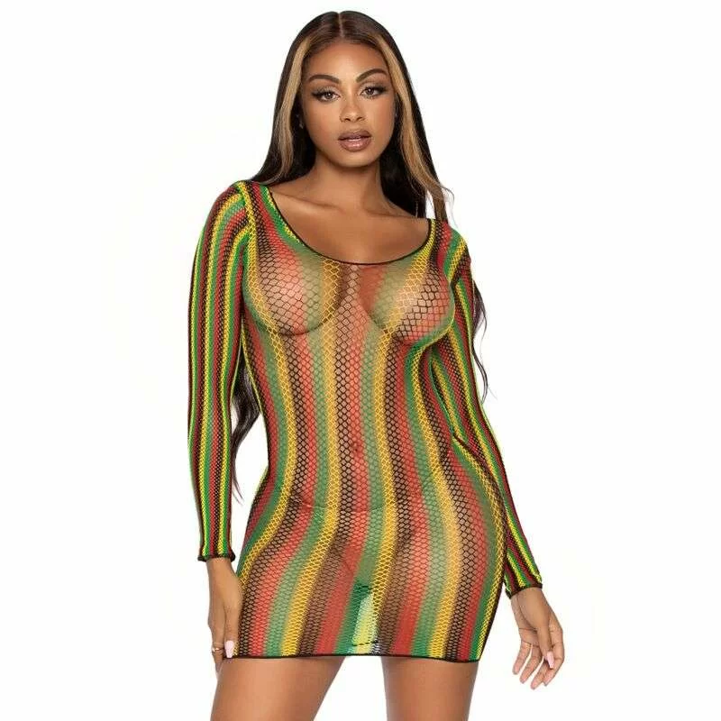 Abito Sexy Leg Avenue Rasta Multicolor Taglia Unica