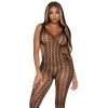 Tuta Sexy Leg Avenue Lattice Net Taglia Unica Nero