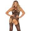Tuta Sexy Leg Avenue con Cinturini Taglia Unica Nero