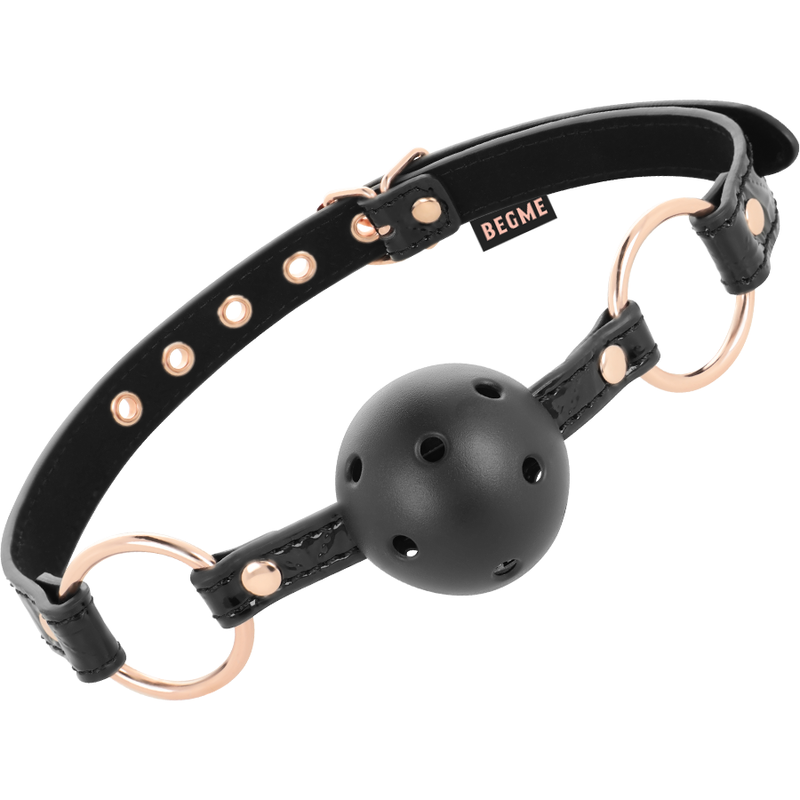 Ball Gag Begme Black Edition Vegan In Pelle 2