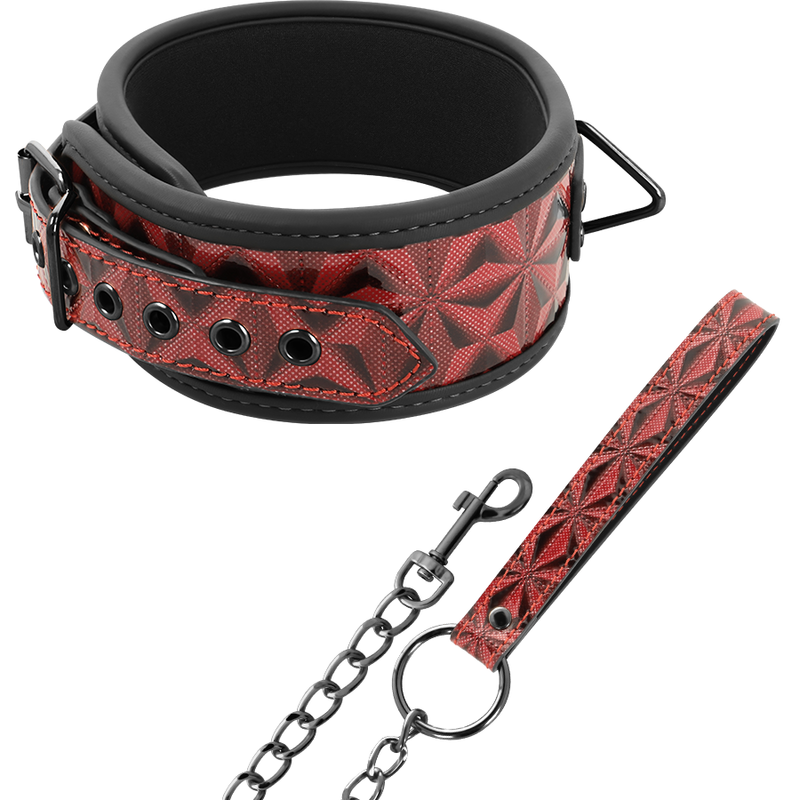 Collare con Guinzaglio Bondage Darkness Titanium