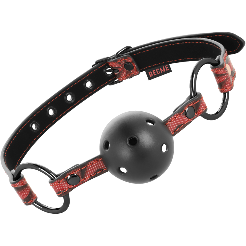 Ball Gag Begme Red Edition Vegan in Pelle Jaw