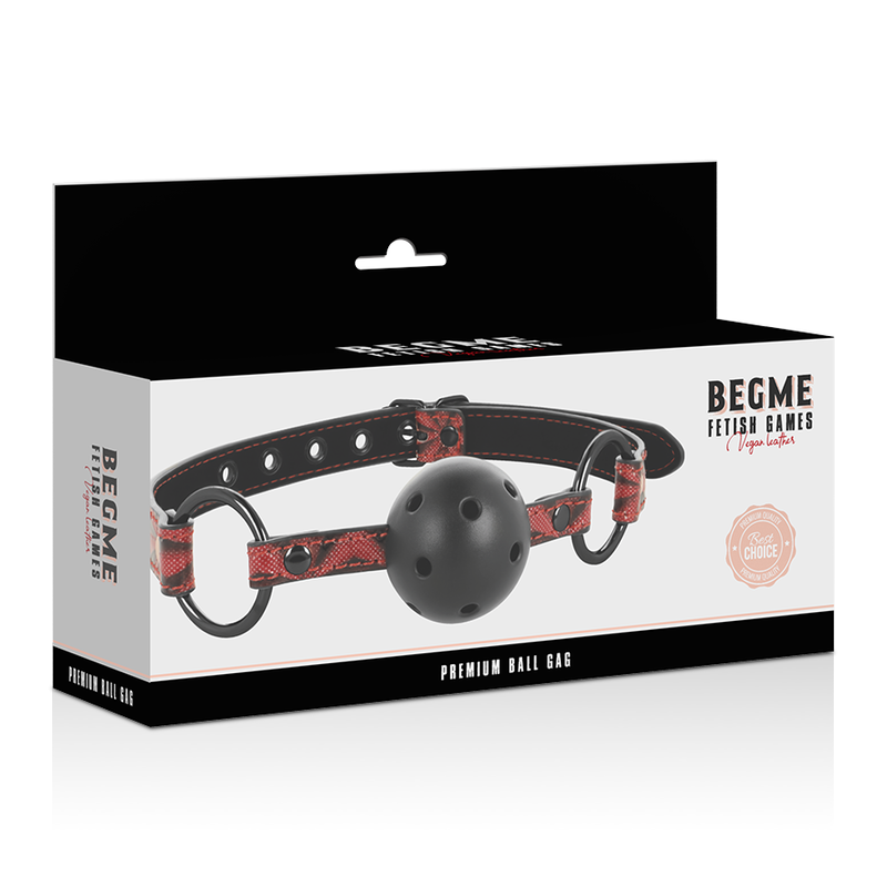Ball Gag Begme Red Edition Vegan in Pelle Jaw 4 Ball Gag Begme Red Edition Vegan in Pelle Jaw 4