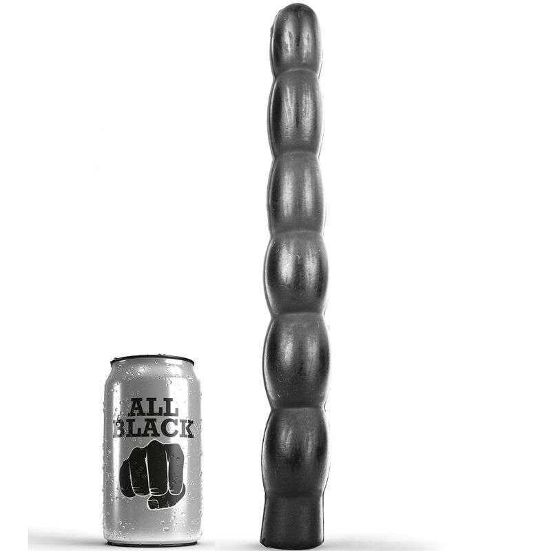 Dildo Anale All Black a Forma di Bottiglia colore nero 39,5 cm