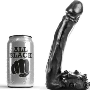 Dildo Anale All Black Sottile 19 cm nero