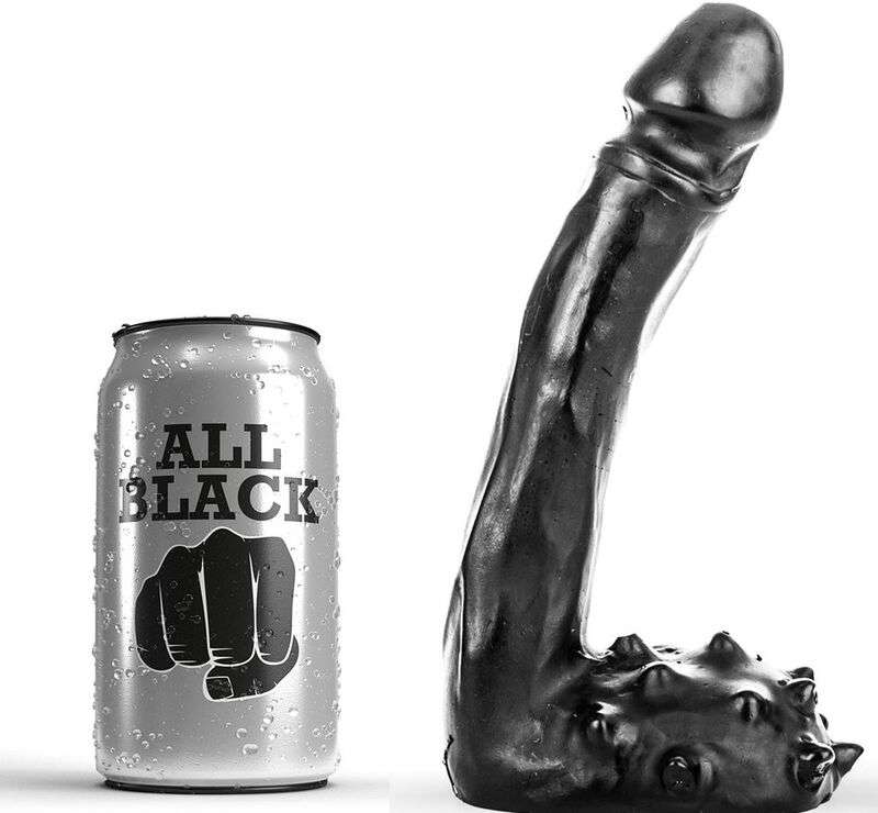 Dildo Anale All Black Sottile 19 cm nero
