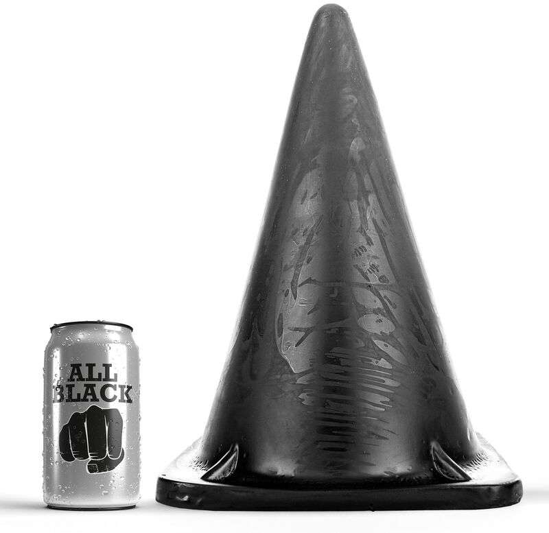 Butt Plug All Black a Forma di Cuneo colore nero 30 cm