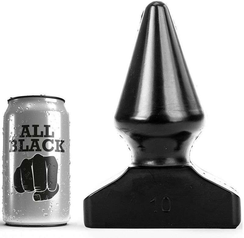 Butt Plug All Black a Forma Conica colore nero 20,5 cm