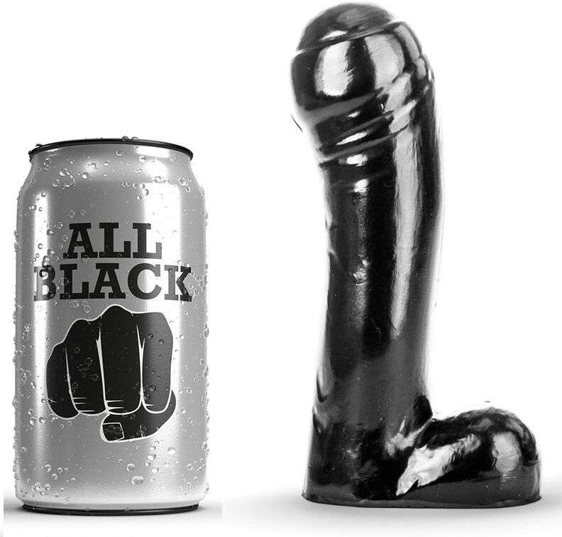 Dildo Realistico Nero di 15 Cm – All Black