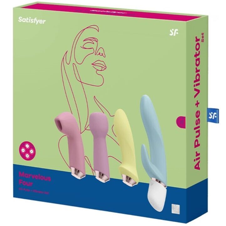 Kit Satisfyer I Magnifici 4 – Vibratori e Stimolatore ad Impulsi