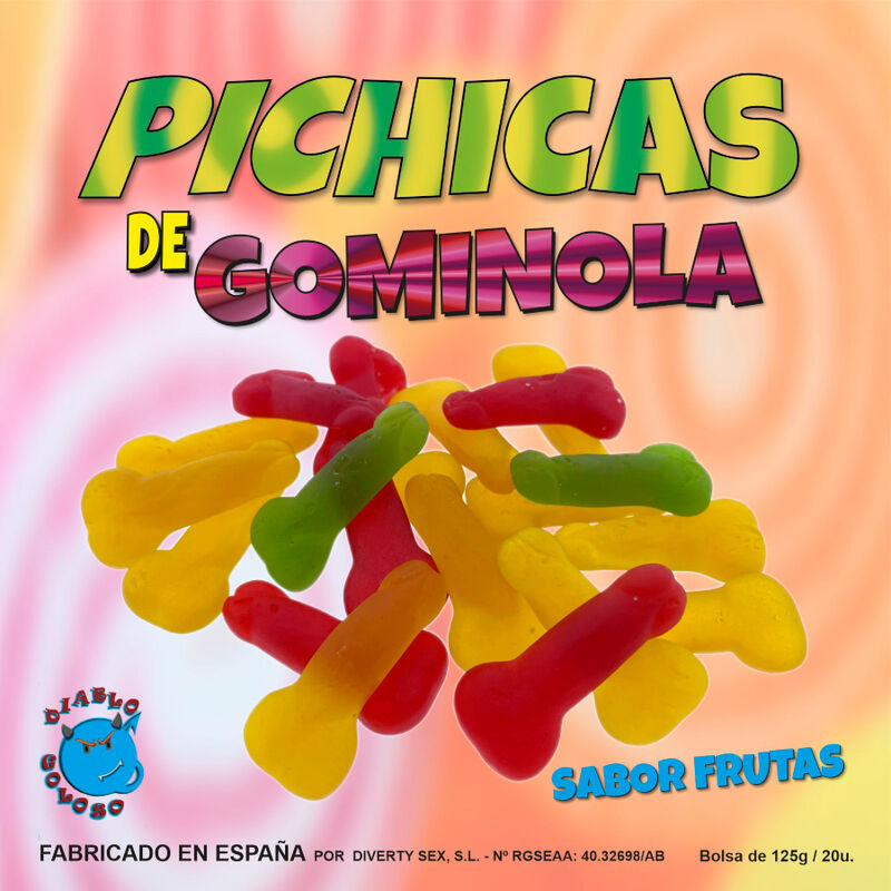 Caramelle Gommose Gusto Frutta a Forma di Pene Diablo Picante