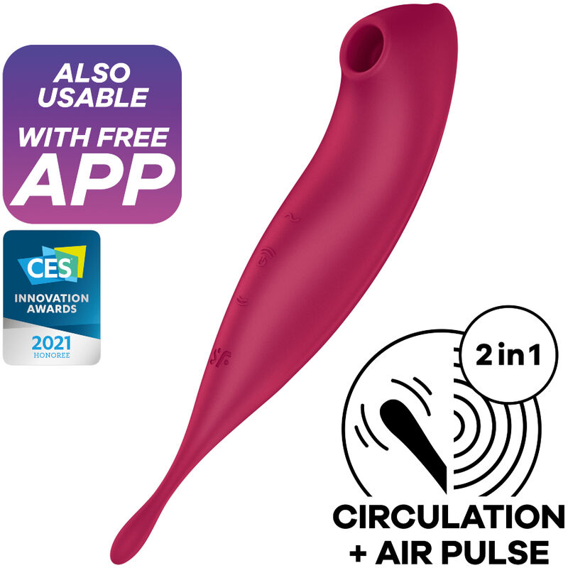 Satisfyer Twirling Pro+ Stimolatore Di Impulsi d’Aria Vibrante – Rosso