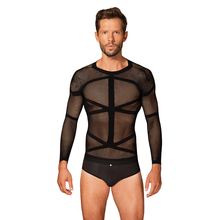 Maglia Intima Uomo Elasticizzata Nera – Obsessive