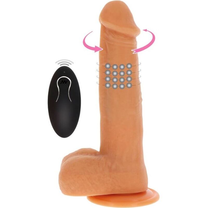 Vibratore Nero con Telcomando con Ventosa 20 cm – BaseCock