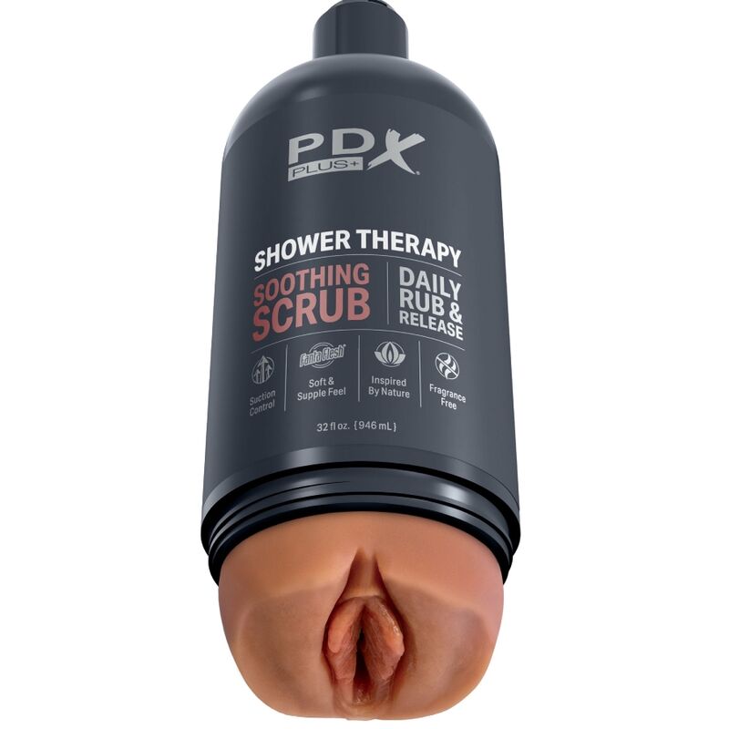 Masturbatore con Ventosa Shower Therapy Stroker – PDX Plus Marrone 6