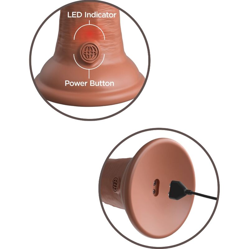 Vibratore Realistico King Cock Elite In Silicone 20,3 Cm Caramello 5 Vibratore Realistico King Cock Elite In Silicone 20,3 Cm Caramello 5