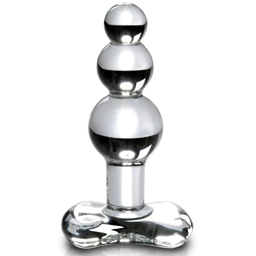 Buttplug Icicles Numero 47 in Vetro con Tre Sfere