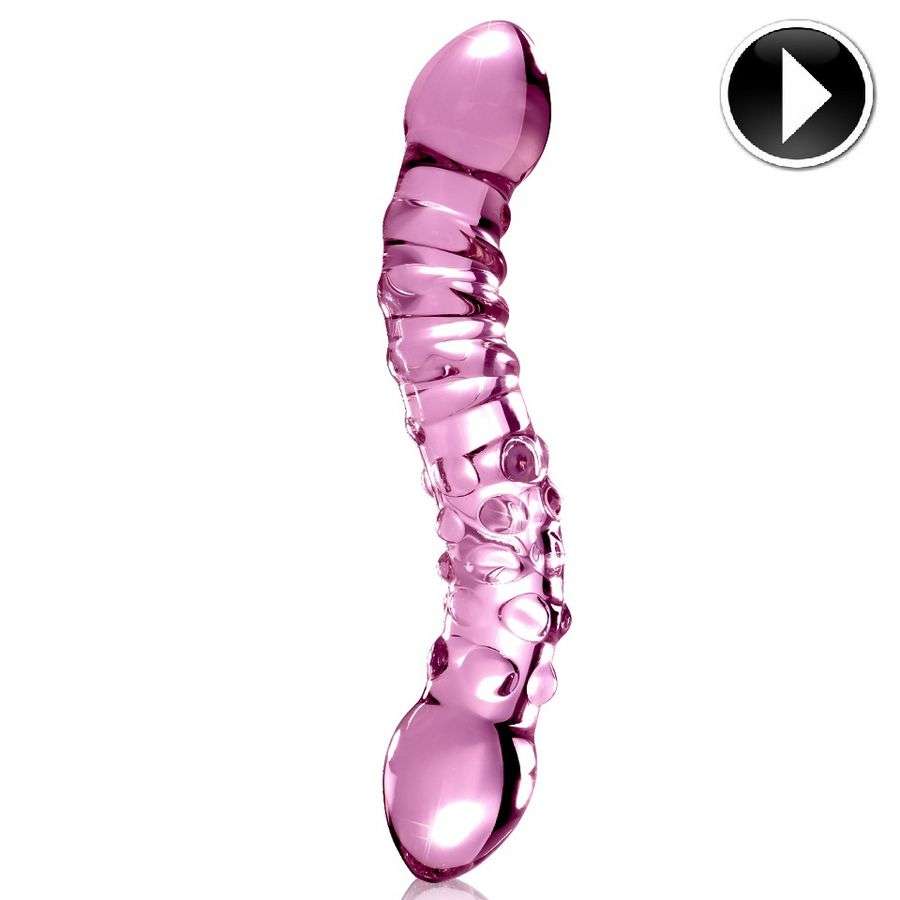 Dildo Anale o Vaginale in Vetro Icicles Numero 66 Trasparente