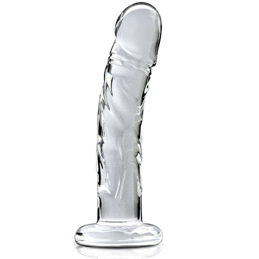 Dildo Anale o Vaginale in Vetro Icicles Numero 66 Trasparente