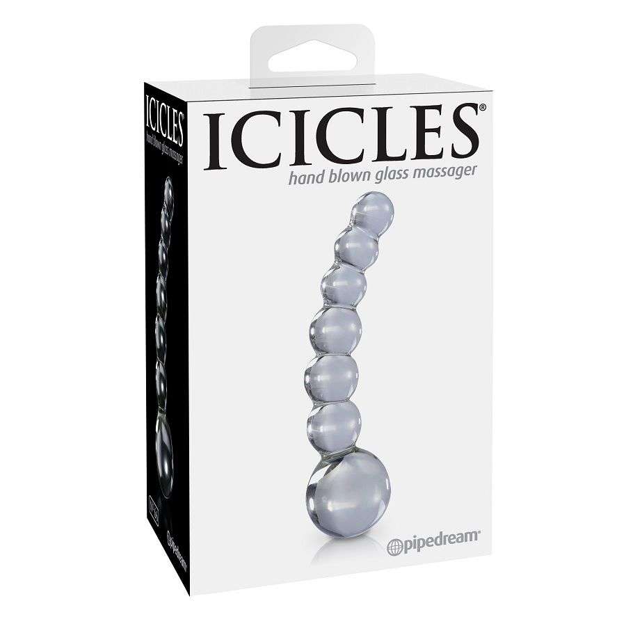 Dildo Anale o Vaginale in Vetro Icicles Numero 66 Trasparente 2 Dildo Anale o Vaginale in Vetro Icicles Numero 66 Trasparente 2