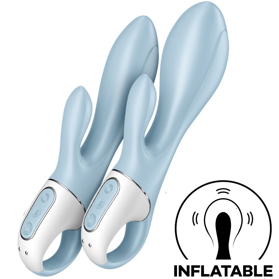 Vibratore Gonfiabile Rabbit Satisfyer Air Pump Bunny 1 Blu 2