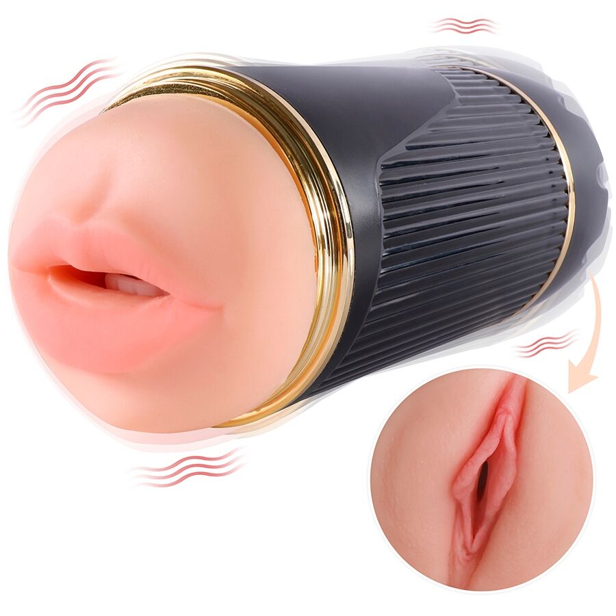 Masturbatore Doppio Con Bocca E Vagina Vibrante Shequ Kay
