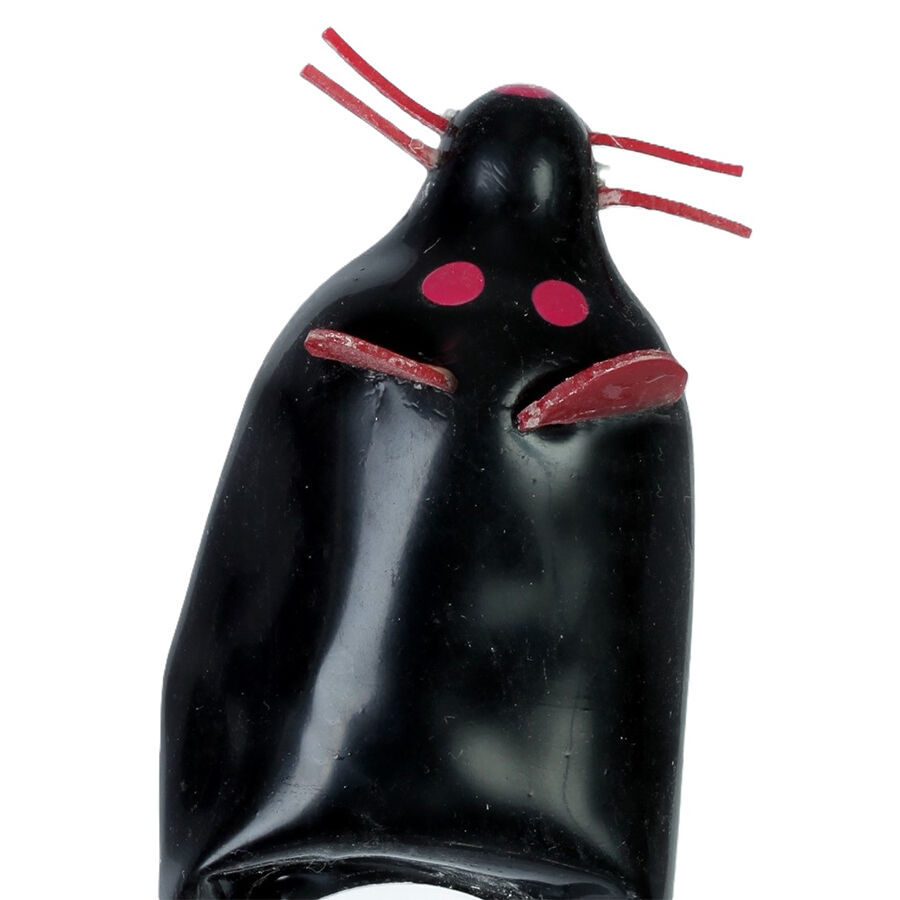 CONDOMERIE – PRESERVATIVI NOVITÀ DIPINTI A MANO BLACK MOUSE XL