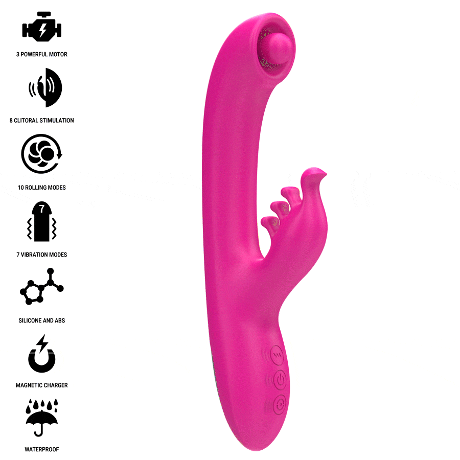 INTENSE – CHRISTINA VIBRATORE MULTIFUNZIONE RABBIT 22,5 CM ROSA