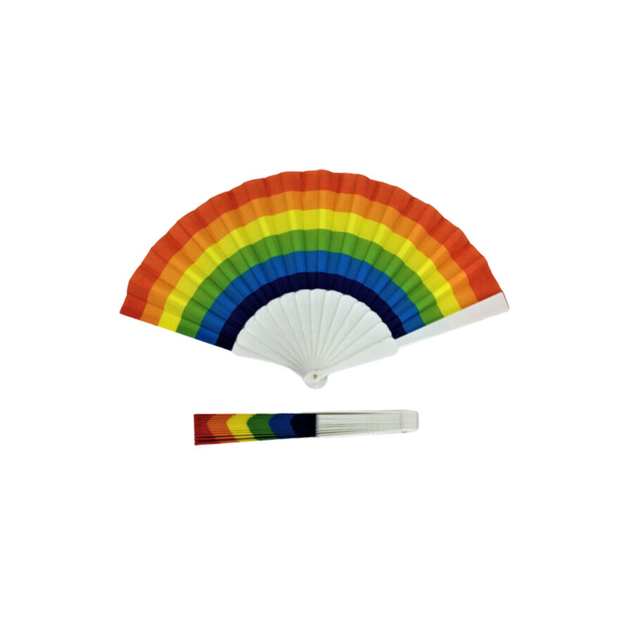 PRIDE – VENTAGLIO IN LEGNO CON BANDIERA ARCOBALENO