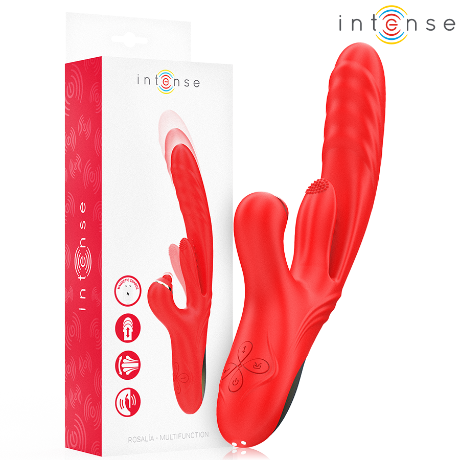 INTENSE – VIBRATORE MULTIFUNZIONE ROSALIA 3 IN 1 ROSSO 12