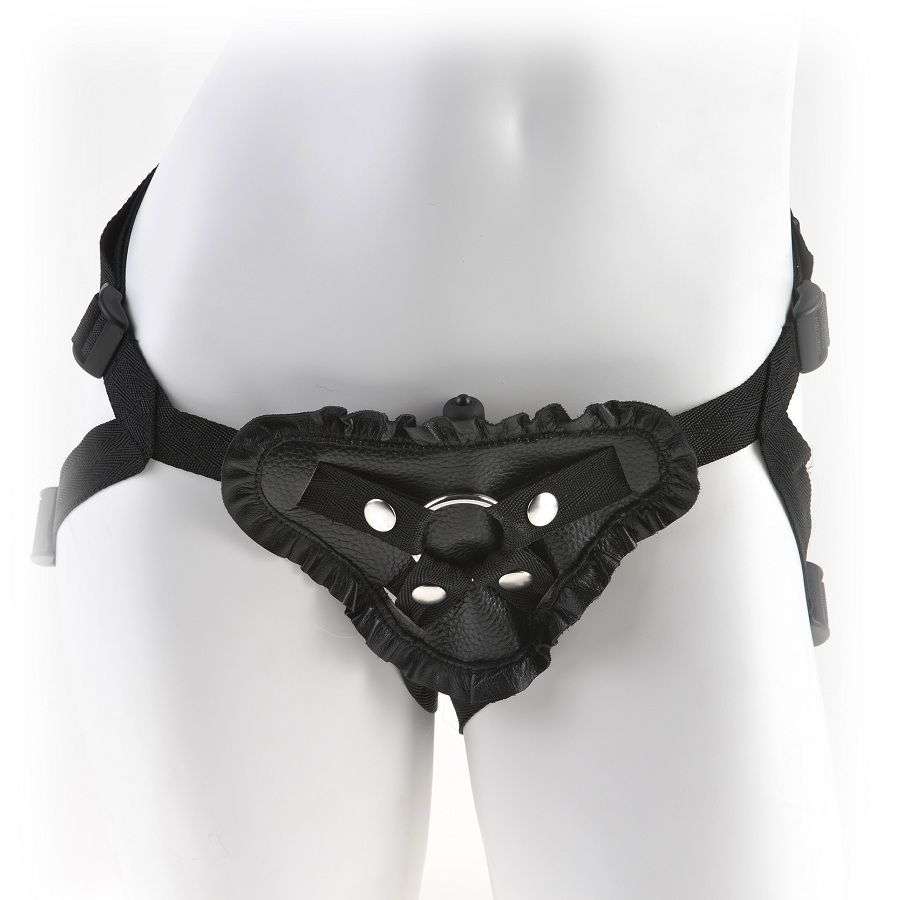 Imbracatura Strapon in pelle Fetish Fantasy con 3 anelli Imbracatura Strapon in pelle Fetish Fantasy con 3 anelli