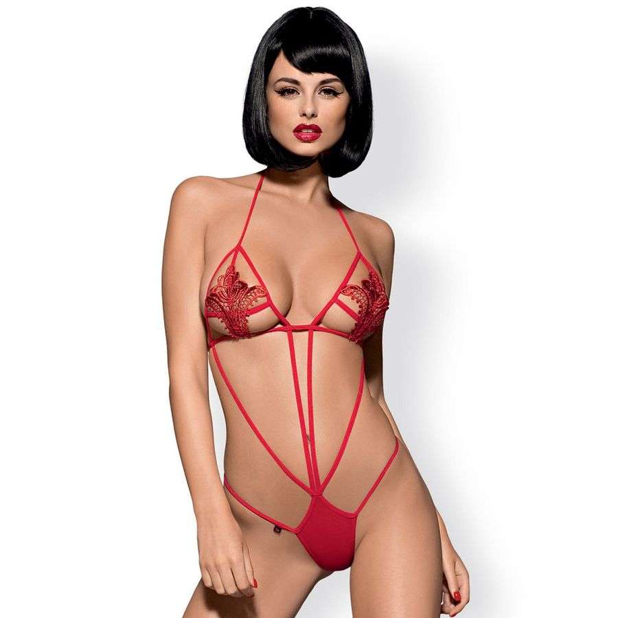 Body Erotico Obsessive Teddy Luiza Colore Rosso