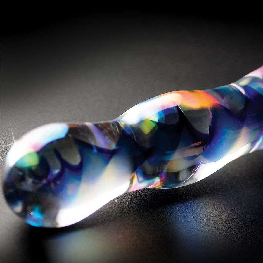 Dildo Anale o Vaginale in Vetro Icicles Numero 66 Trasparente