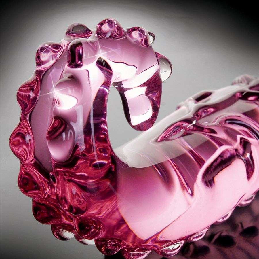 Dildo Anale o Vaginale in Vetro Icicles Numero 66 Trasparente 22