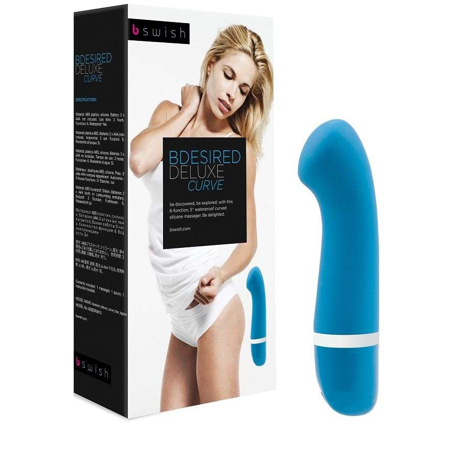 Piccolo Vibratore Punto G Bswish Bdesired Deluxe Curve Blu Lagoon 2