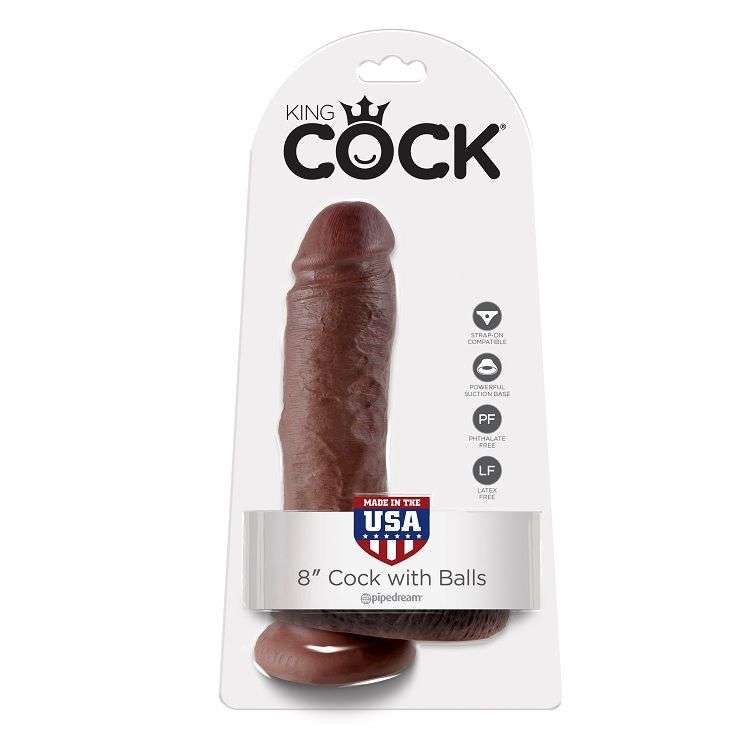 King Cock 8″ Pene Realistico Marrone 20 cm 2