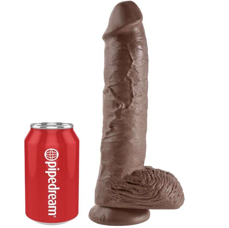 King Cock 10″ Dildo Realistico Marrone 26.5 Cm