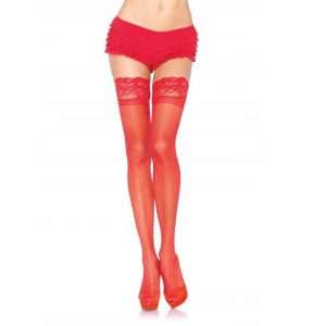 Calze Autoreggenti Rosse Leg Avenue – Silicone