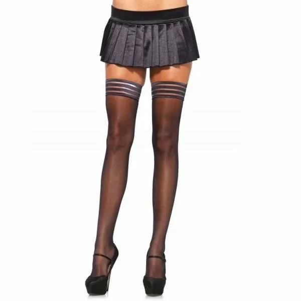 Autoreggenti Donna Sexy con top in Silicone 2