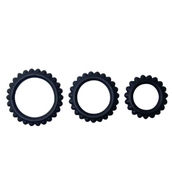 Set 3 Anelli Fallici Baile  Titan Cock Ring nero 2.8 – 2.4 – 1.9 CM