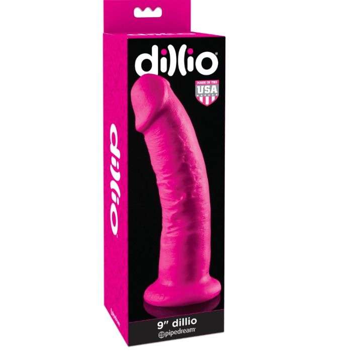 Dildo Realistico con Ventosa Dillio Rosa 22,9 cm 2