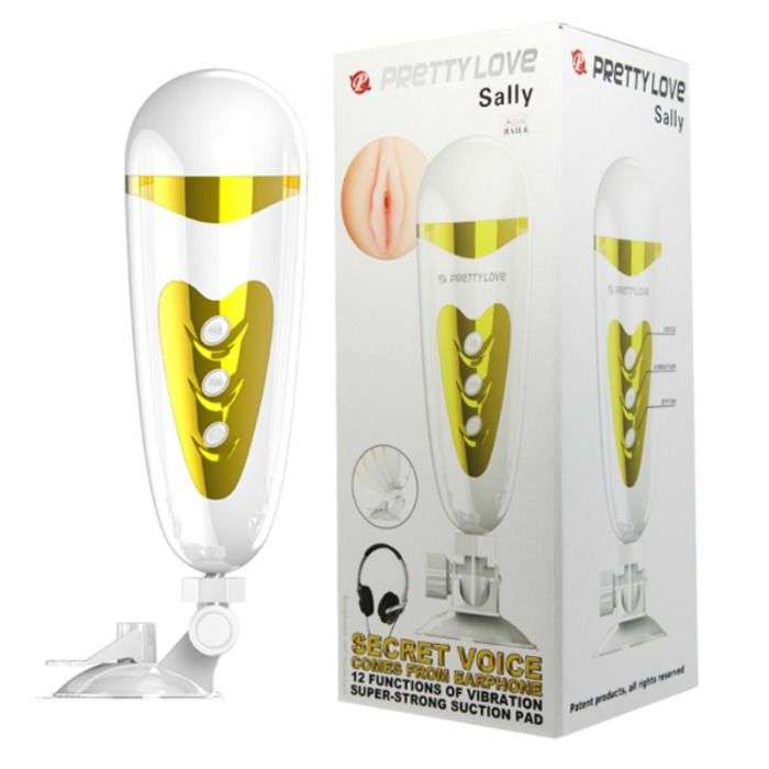 Masturbatore Uomo Sally Pretty Love con Voce da Auricolari 2