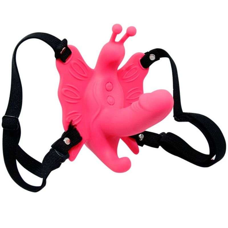 Stimolatore Punto G Imbracatura a Farfalla Vibrante rosa 2