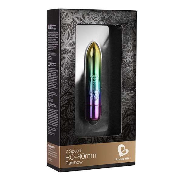 Piccolo Vibratore Rocks-Off Arcobaleno 8 cm 7 Velocita’ 2 Piccolo Vibratore Rocks-Off Arcobaleno 8 cm 7 Velocita’ 2