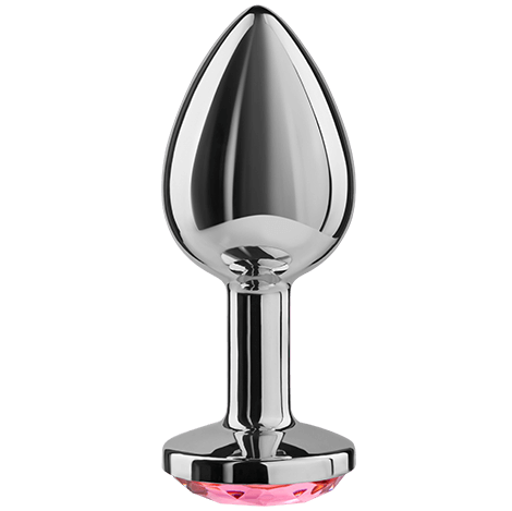 Cuneo Anale in Alluminio Secretplay con Diamante Fucsia 8 cm