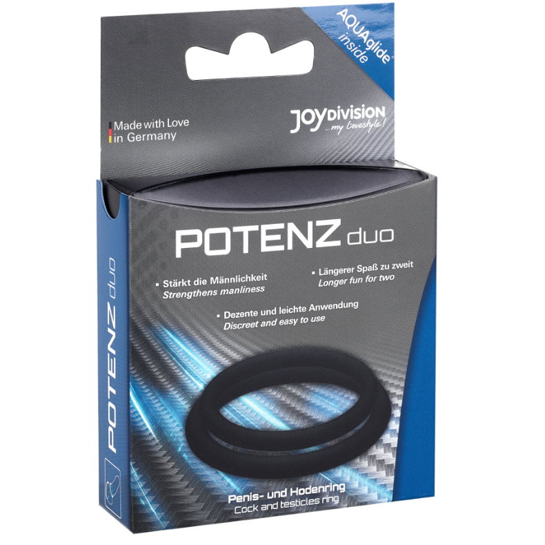Anelli Fallici Potenz Duo in silicone medio nero 2 Anelli Fallici Potenz Duo in silicone medio nero 2