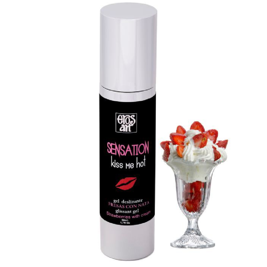 Lubrificante Eros Sensations Natural Fragola e Crema 50 ml