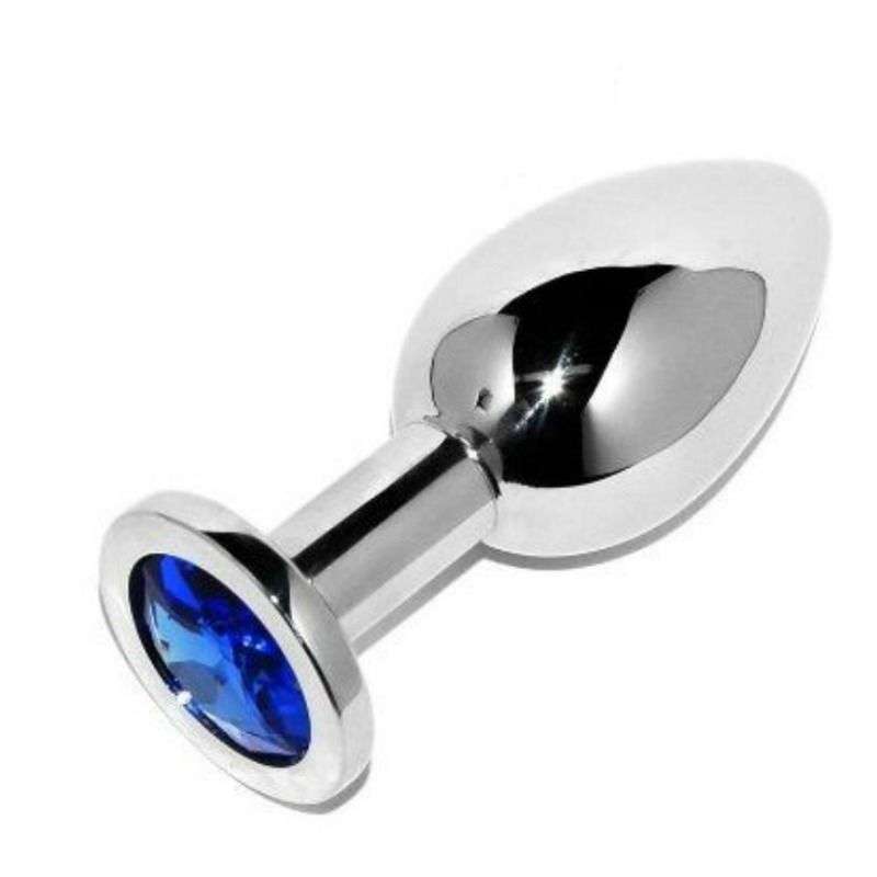 Plug Anale in Metallo Diamante Blu Inossidabile 2 Plug Anale in Metallo Diamante Blu Inossidabile 2